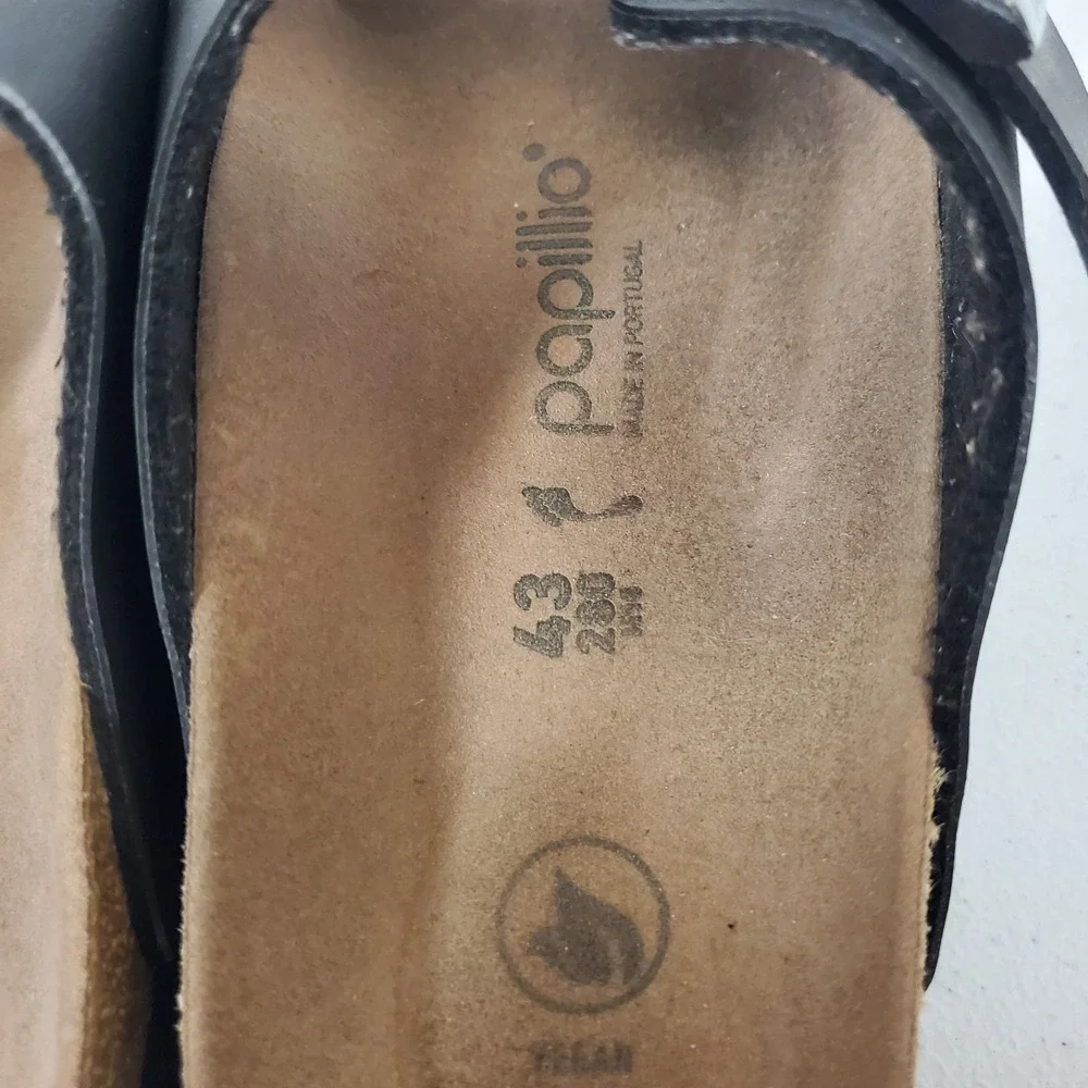 Papillio By Birkenstock Mens Arizona Vegan Leather Strappy Sandals Size 43 Black